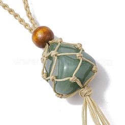 Мешочек с подвесками из необработанных натуральных драгоценных камней самородков HJEW-JM01931-03