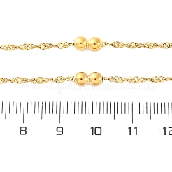 Ожерелья из двойной круглой веревочной цепи из нержавеющей стали 304&nbsp;NJEW-C073-03G