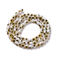 Handgefertigte Murano bösen Blick runde Perle Stränge&nbsp;LAMP-L055-4mm-20