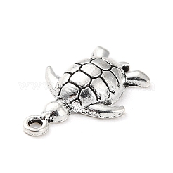 合金のチベット風チャーム  ウミガメチャーム  アンティークシルバー  18.5x13x4mm  穴：1.5mm  約1071個/900g&nbsp;LS-PALLOY-P293-079AS