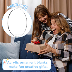 50шт акриловые плоские круглые фигурки дисплей базы KY-FG0001-12