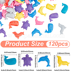120 Stück undurchsichtige europäische Acrylperlen&nbsp;MACR-PA0001-48