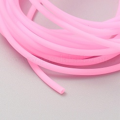 3m中空パイプPVC管状合成ゴムコード  パールピンク  2mm  穴：1.4mm  約3.28ヤード（3m）/ pc&nbsp;RCOR-WH0003-05M