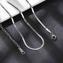 Не тускнеющая цепочка-елочка из нержавеющей стали 304 для женщин NJEW-G097-02P