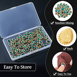 100 шт. пришивные стразы в форме капли/сердца/звезды&nbsp;GACR-TA0001-07C