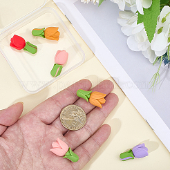 8 Stück 4 Farben Blumen-Silikonperlen&nbsp;SIL-BM0001-02