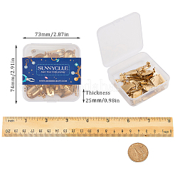 304ステンレススチールスタッドピアス金具  ピアスキャッチとカン付き  ゴールドカラー  74x73x25mm  24個/箱&nbsp;STAS-SC0001-12G