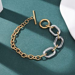 201 браслет-цепочка из нержавеющей стали&nbsp;LS-BJEW-P378-01B-A