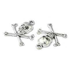 Старинное серебро тибетский стиль пиратский стиль череп подвеска&nbsp;X-LF10441Y