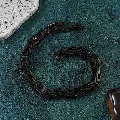 Браслеты из нержавеющей стали 304 с цепочкой из пшеницы для женщин и мужчин BJEW-F488-04EB