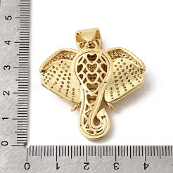 Messing micro pave klare zirkonia anhänger&nbsp;KK-H267-060B-G