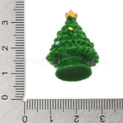 クリスマス樹脂フィギュア像  ホームオフィスのデスクトップ装飾用  クリスマスツリー  19.5x20x28mm&nbsp;DJEW-M018-02C