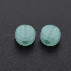 透明なアクリルビーズ  染め  フラットラウンド  ミディアムアクアマリン  8.5x5.5mm  穴：2.5mm  約1774個/500g&nbsp;MACR-S373-05E-02