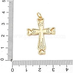 Pendentifs en laiton zircon cubique transparent&nbsp;CU-CBA9234-10G