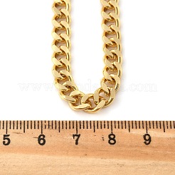 Латунная кубинская цепочка ожерелье для женщин мужчин NJEW-F337-03G-01