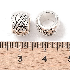 Тибетский стиль сплава цинка бисером TIBEB-R063-014AS-RS