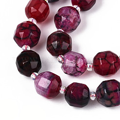 Нити бусин из натурального агата (окрашенного и нагретого) G-T139-92A