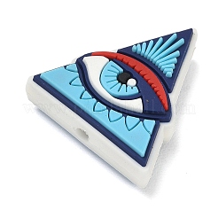 Cuentas de silicona con temática del mal de ojo&nbsp;SL-CBACE28-03B