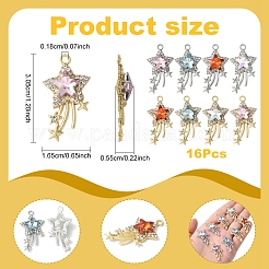 16 шт. 2-х цветные подвески из акрилового сплава с покрытием на стойке&nbsp;FIND-FS0003-40