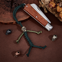 4 шт. 4-х цветные латунные европейские бусины&nbsp;OPDL-OC0001-01B