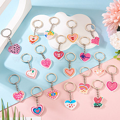 18 шт. 18 стиля брелок из ПВХ ко Дню святого Валентина&nbsp;KEYC-TA0001-56
