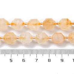 Нити из нагретых натуральных цитриновых бусин&nbsp;G-C171-D02-01