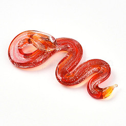 Ручной золотой песок Lampwork большие кулоны&nbsp;LS-LAMP-T023-11