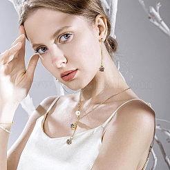 Латунные подвески из шоколада с микропаве и кубическим цирконием&nbsp;KK-BC0009-05