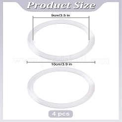 ビニール袋ハンドル4個  リング  バッグ交換用アクセサリー  透明  1.1cm  内径：9のCM&nbsp;PURS-LP0001-11