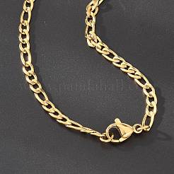 Ионное покрытие(ip) 304 нержавеющая сталь figaro цепочка браслеты BJEW-L634-04A-G