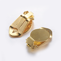 Impostazioni di orecchini a clip in ottone&nbsp;X-KK-K197-67