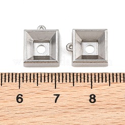 Sertissage de strass pour breloques en acier inoxydable 304&nbsp;SA-CBAC865-07C-P