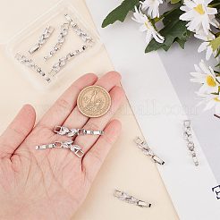 10 шт. застежки для часового ремешка из латуни с прозрачным кубическим цирконием KK-SC0003-11P