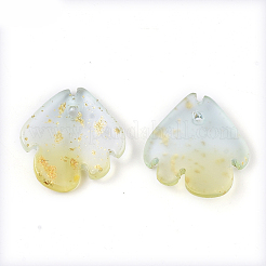 Двухцветные прозрачные стеклянные подвески&nbsp;GLAA-T017-05-B06