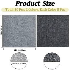 10 Stück 2 Farben quadratisches selbstklebendes Polyester-Teppichband&nbsp;DIY-CN0003-16
