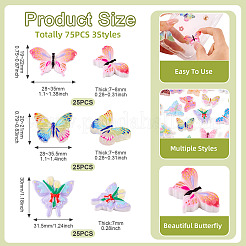 75 шт. 3 стиля кабошонов из непрозрачной эмалевой смолы&nbsp;CRES-TA0001-52