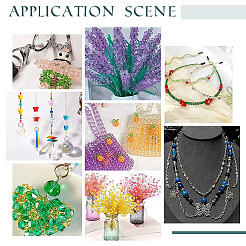 516 шт. 24 вида стеклянных бусин с эффектом кракле GLAA-PH0002-13