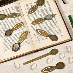 8 шт. 8 стиля закладки из цинкового сплава в форме кабошона&nbsp;FIND-SC0015-24