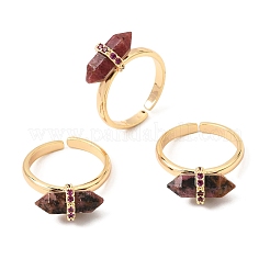 Anelli aperti con polsino in ottone micro pavé di zirconi cubici per donna&nbsp;GG-CBA0B5A-03G-03