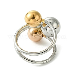 Кольца-манжеты из нержавеющей стали 304 с круглым обхватом для женщин и мужчин RJEW-Q815-06G-M