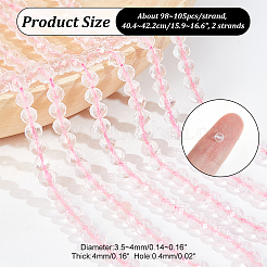 2 нитка натуральный розовый кварц бусины нити G-NB0004-98