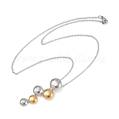 Ожерелья из нержавеющей стали 304 с подвеской в виде винограда со стразами для женщин NJEW-K290-01GP