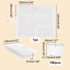 1шт прямоугольный полипропиленовый пластиковый альбом для хранения ювелирных изделий AJEW-PH0003-41