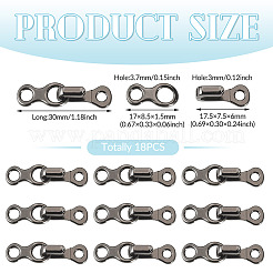 Crochet et œillet réglables en alliage pour jeans&nbsp;FIND-TAC0017-84B