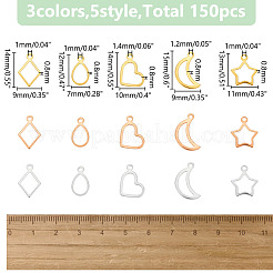 150 шт. 15 стиля подвески из нержавеющей стали 304&nbsp;STAS-WR0001-19A