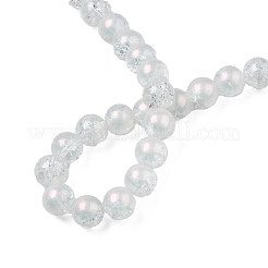 Fili di perle di vetro craquelé traslucido&nbsp;CCG-T003-01A