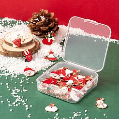48pcs 8 pendentifs en alliage d'émail de thème de noël de style&nbsp;ENAM-LS0001-47-RS