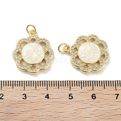 Латунные микропаве прозрачные подвески с фианитом&nbsp;KK-L213-022G