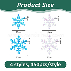 1800 шт. двухцветного пластикового конфетти&nbsp;DIY-DC0004-08