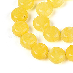 Окрашенные природные белый нефрит бисер пряди&nbsp;G-T143-16K